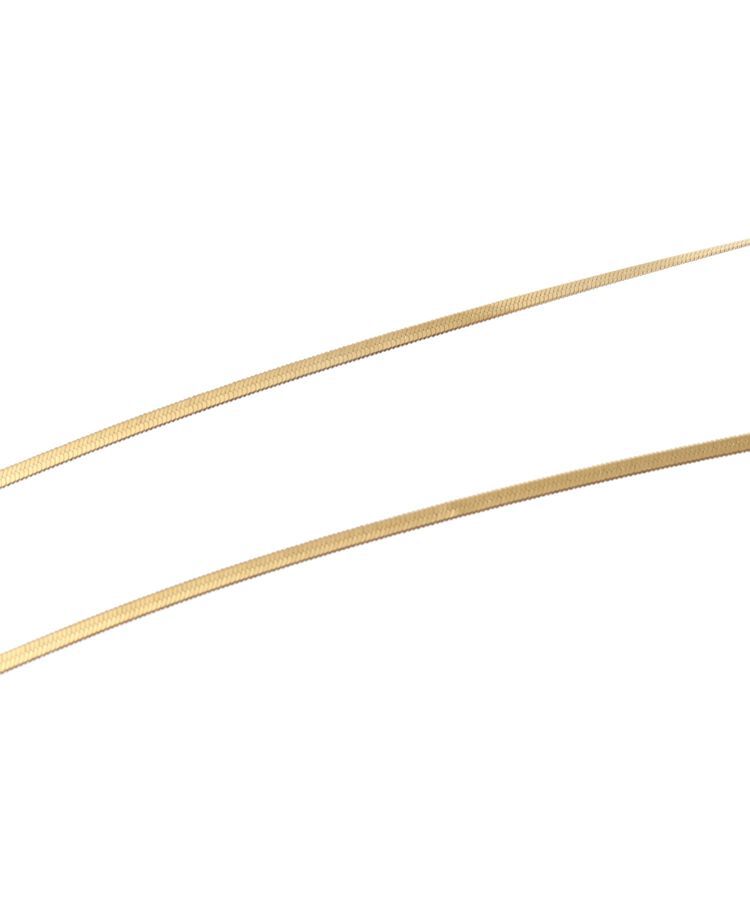 AMERICAN HOLIC「ステンレス アシメトリーリボンネックレス」|ネックレス|