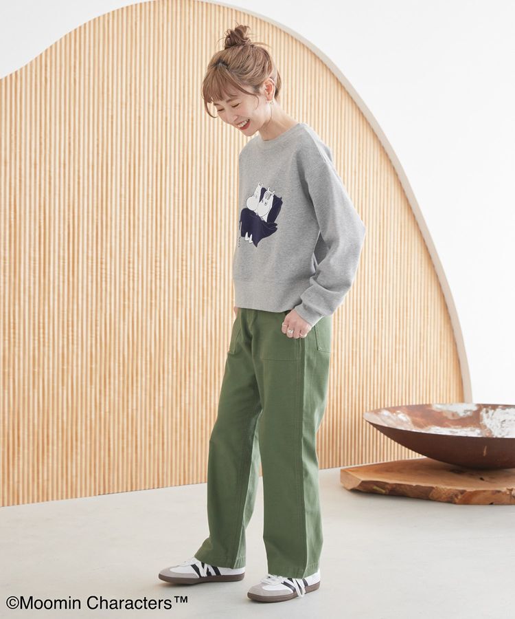 AMERICAN HOLIC「【WEB限定】Moomin フロッキープリント裏毛プルオーバー」|スウェット・ジャージ|