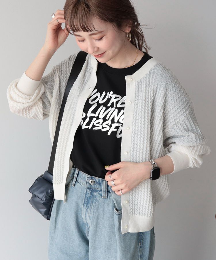 AMERICAN HOLIC「柄編みニットカーディガン」|カーディガン|