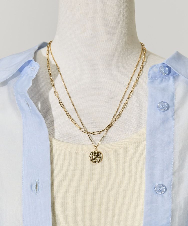 AMERICAN HOLIC「ステンレス COIN2連ネックレス」|ネックレス|Gold