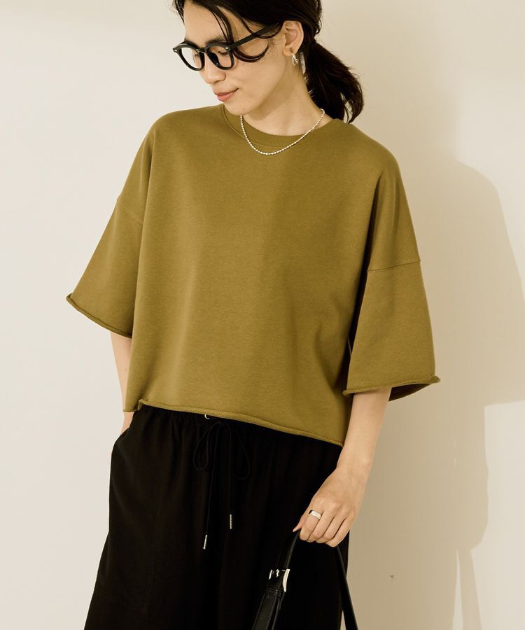 AMERICAN HOLIC「ミニ裏毛5分袖プルオーバー」|Tシャツ・カットソー|