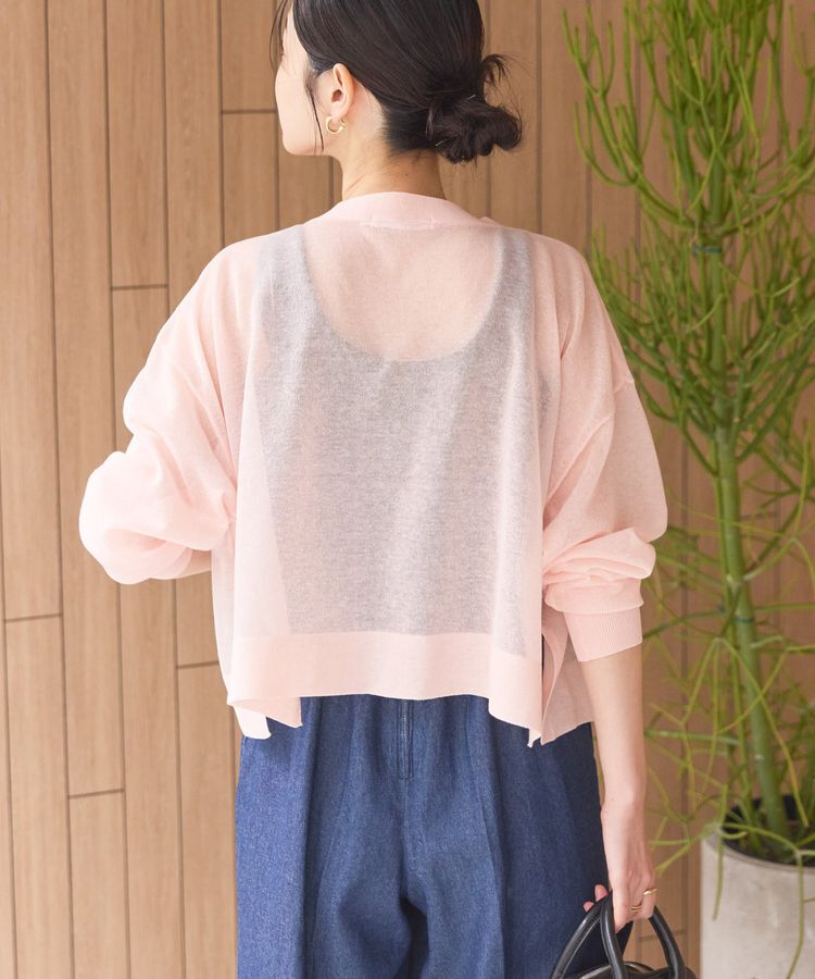 AMERICAN HOLIC「ウォッシャブルショート丈シアーカーディガン」|カーディガン|