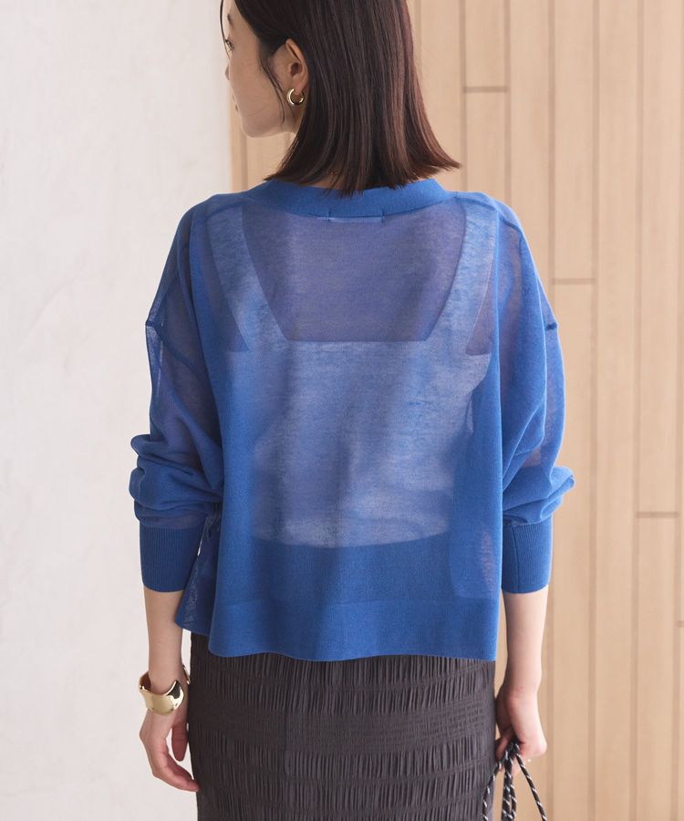 AMERICAN HOLIC「ウォッシャブルショート丈シアーカーディガン」|カーディガン|