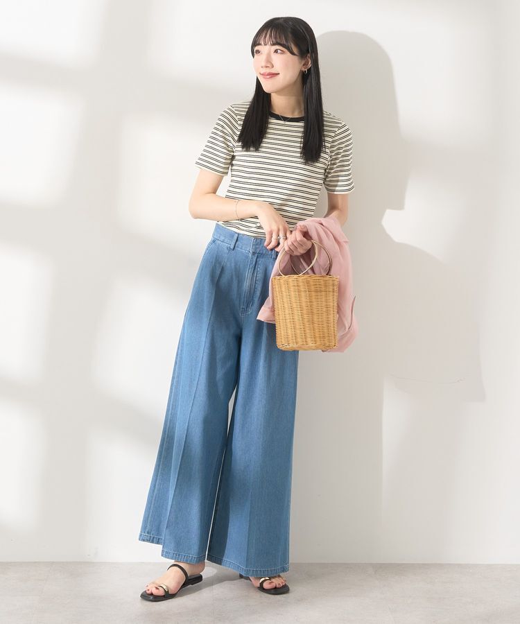 AMERICAN HOLIC「リブ5分袖トップス」|Tシャツ・カットソー|