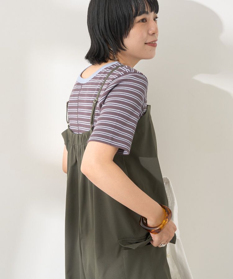 AMERICAN HOLIC「リブ5分袖トップス」|Tシャツ・カットソー|