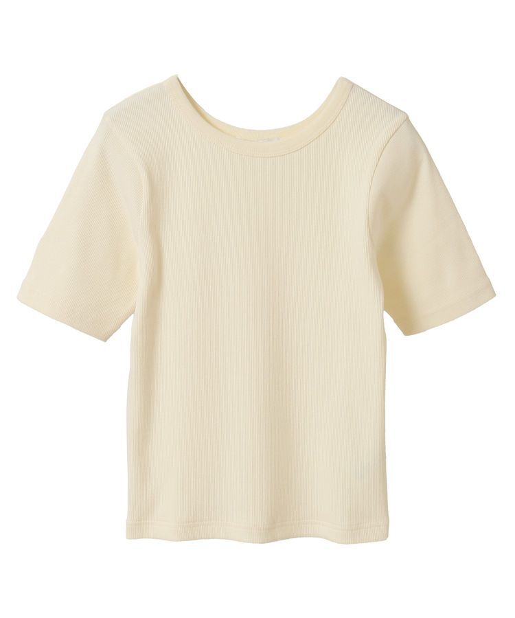 AMERICAN HOLIC「リブ5分袖トップス」|Tシャツ・カットソー|