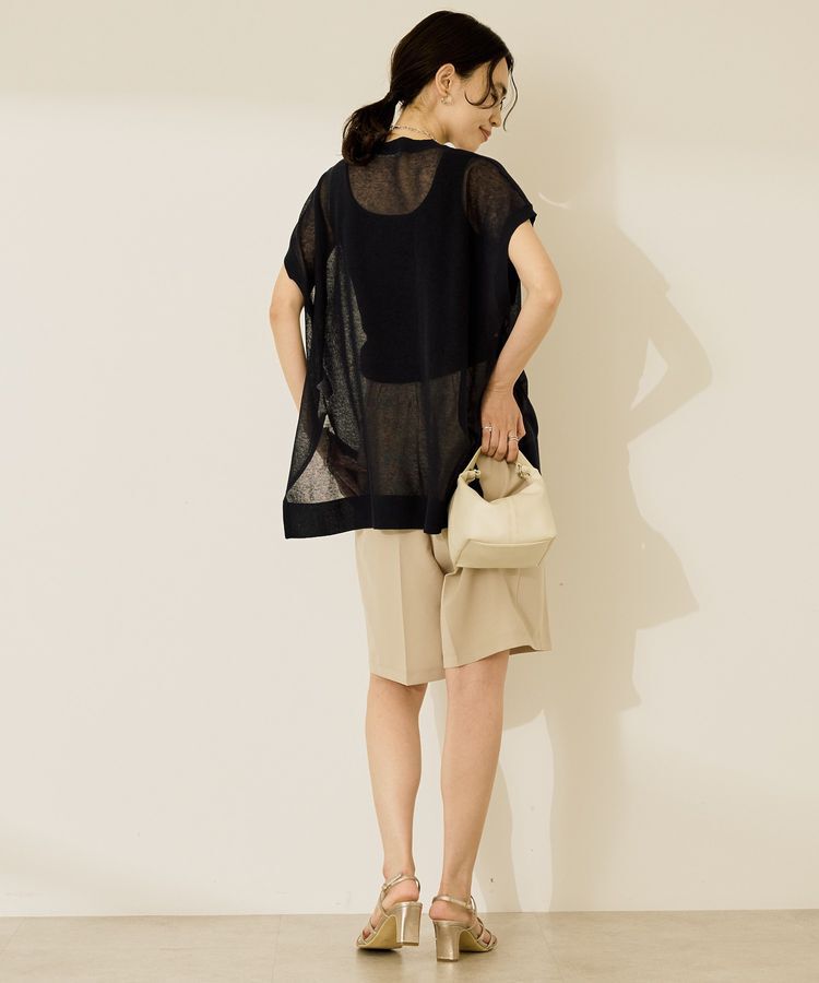 AMERICAN HOLIC「ウォッシャブルシアーニットフレンチスリーブトップス」|ニット・セーター|