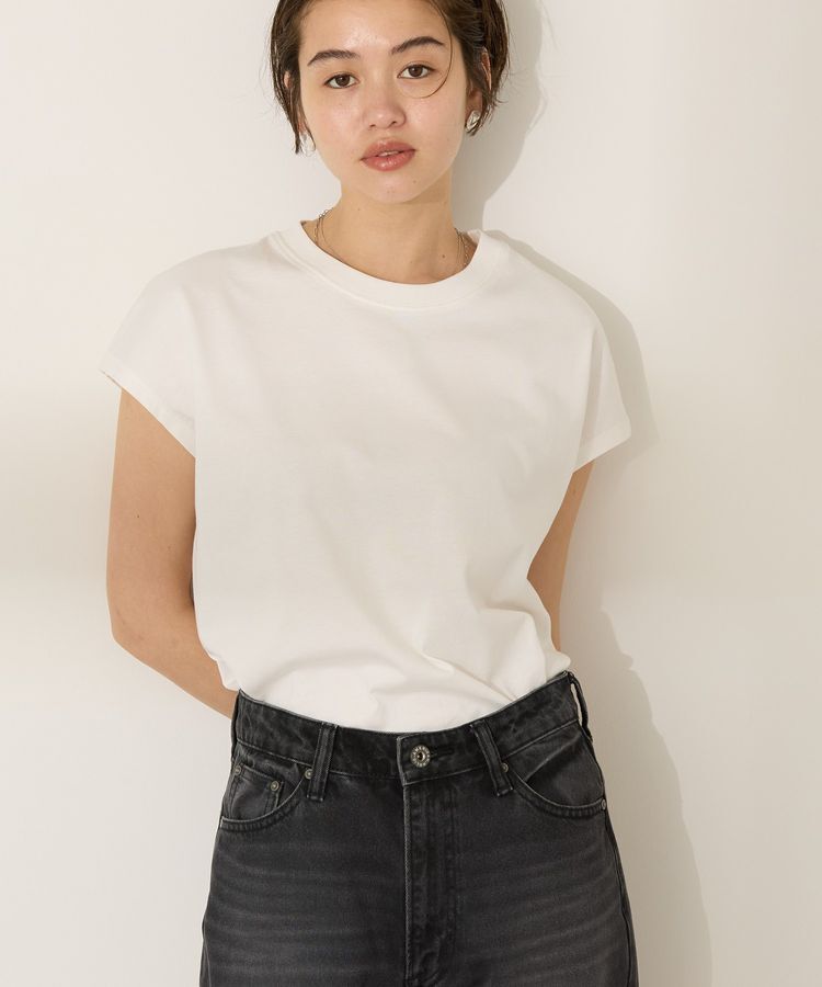 AMERICAN HOLIC「きれいめフレンチスリーブコットンプルオーバー」|Tシャツ・カットソー|