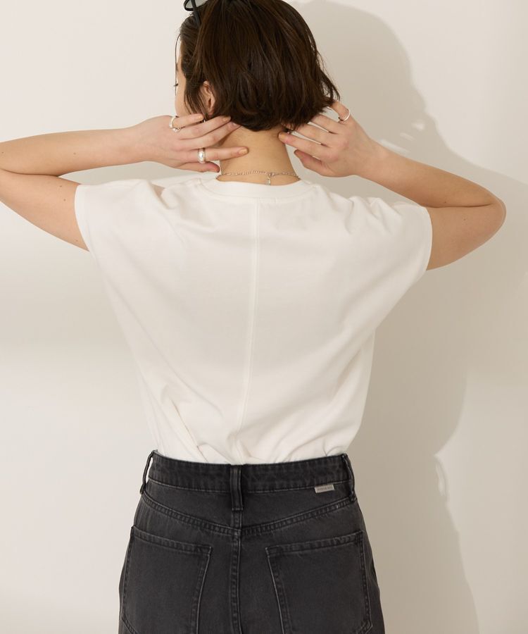 AMERICAN HOLIC「きれいめフレンチスリーブコットンプルオーバー」|Tシャツ・カットソー|