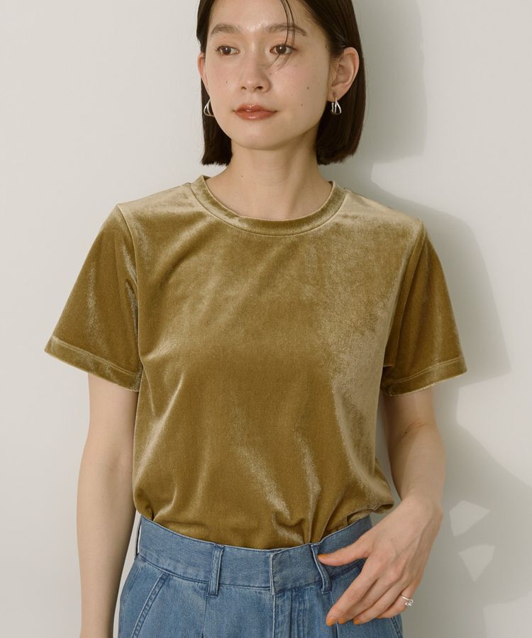 AMERICAN HOLIC「ベロアTシャツ」|Tシャツ・カットソー|Olive