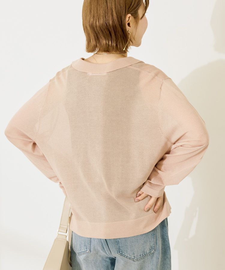 AMERICAN HOLIC「シアー襟付きカーディガン」|カーディガン|