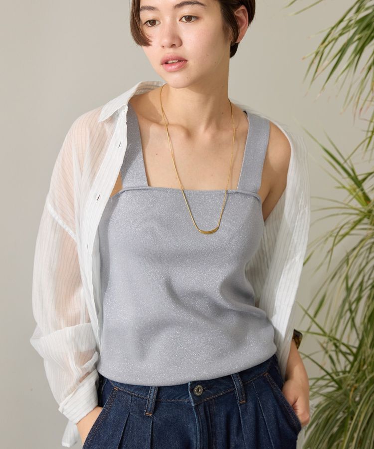 AMERICAN HOLIC「ラメニットタンクトップ」|インナー|