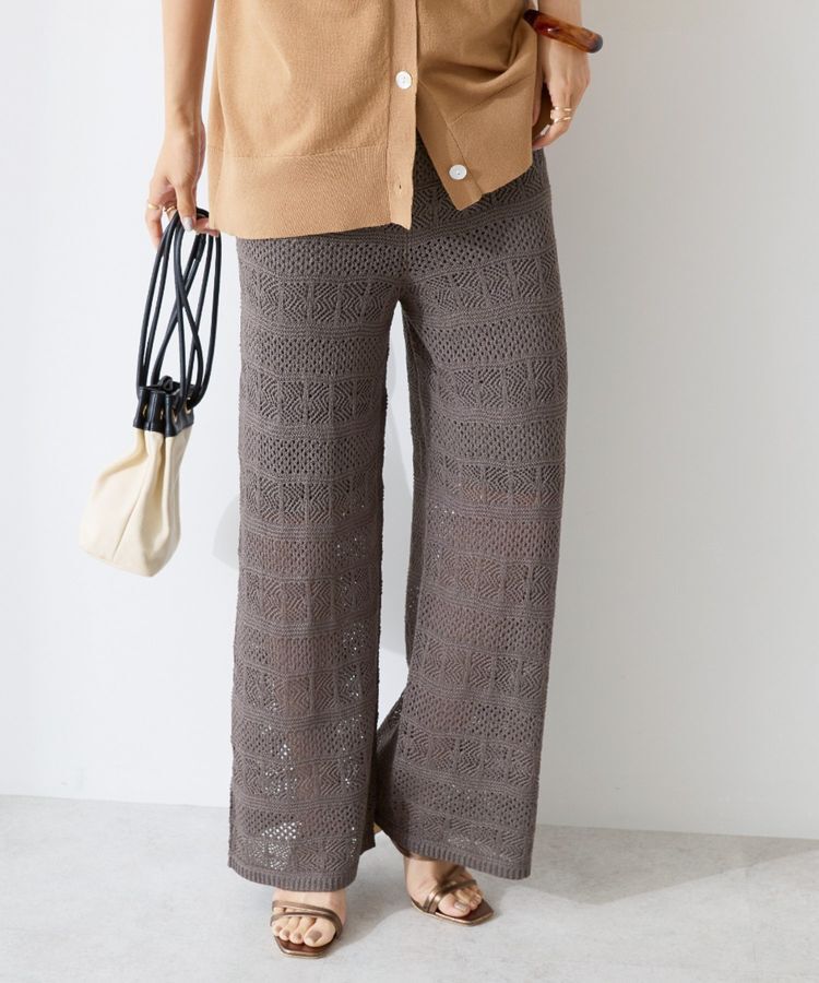 AMERICAN HOLIC「レース編みニットパンツ」|その他|Charcoal Gray