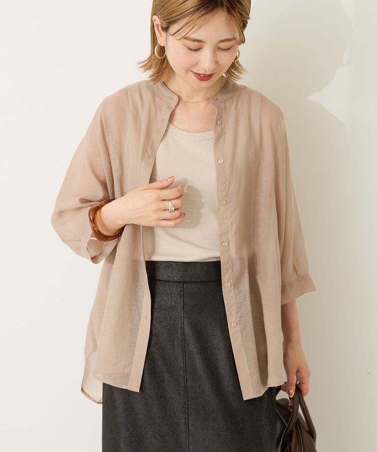 AMERICAN HOLIC「5分袖シアードルマンシャツ」|シャツ・ブラウス|