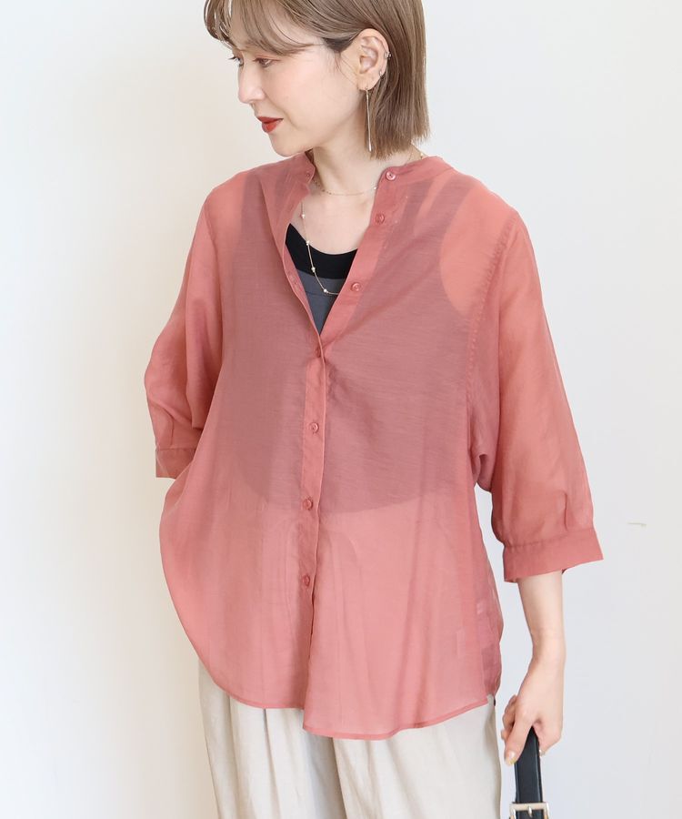 AMERICAN HOLIC「5分袖シアードルマンシャツ」|シャツ・ブラウス|