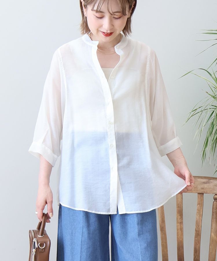 AMERICAN HOLIC「5分袖シアードルマンシャツ」|シャツ・ブラウス|