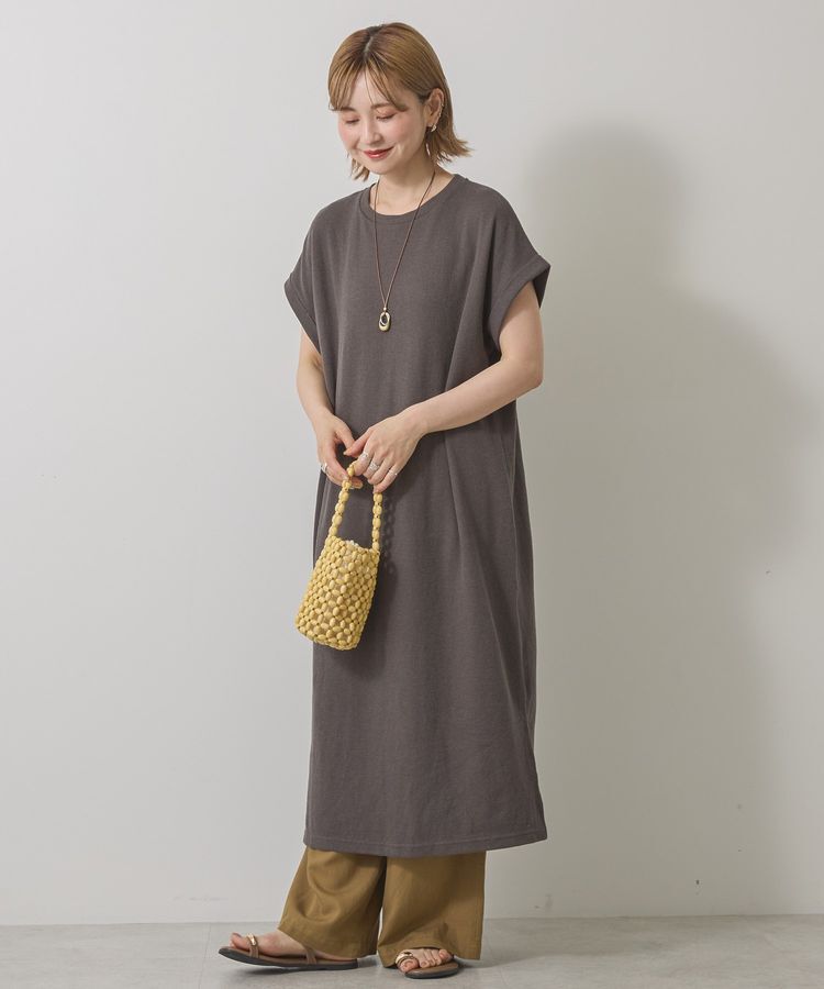 AMERICAN HOLIC「ワッフルサイドスリット半袖ワンピース」|ワンピース|