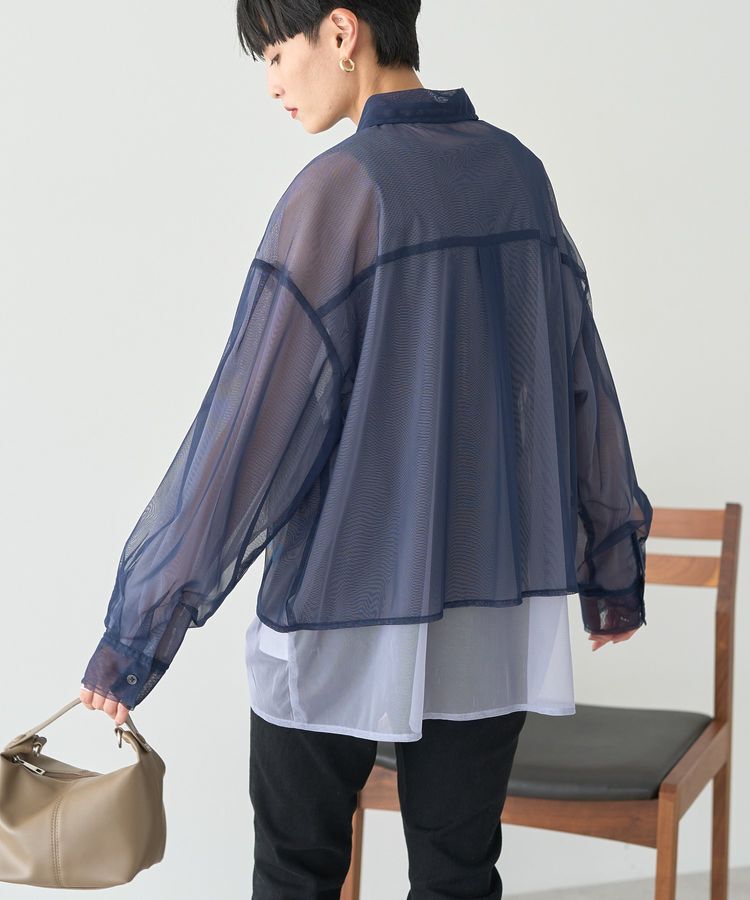 AMERICAN HOLIC「シアーレイヤード配色シャツ」|シャツ・ブラウス|