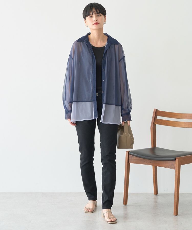 AMERICAN HOLIC「シアーレイヤード配色シャツ」|シャツ・ブラウス|