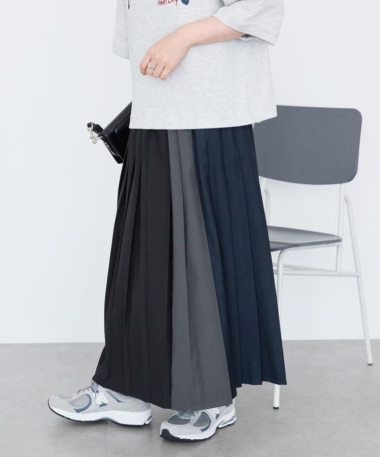 AMERICAN HOLIC「【選べる丈】ブロッキングプリーツスカート」|スカート|
