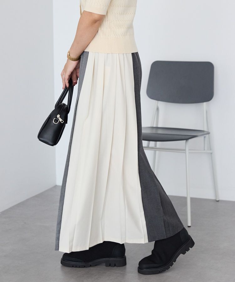 AMERICAN HOLIC「【選べる丈】ブロッキングプリーツスカート」|スカート|