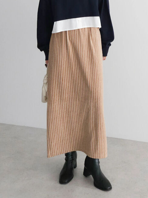 Green Parks「・SUGAR　SPOON　多色コールナロースカート」|スカート|Beige