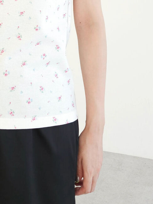 Green Parks「アリス/小花ワッペンTEE」|Tシャツ・カットソー|