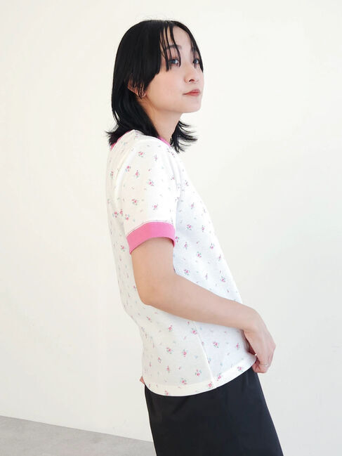 Green Parks「アリス/小花ワッペンTEE」|Tシャツ・カットソー|