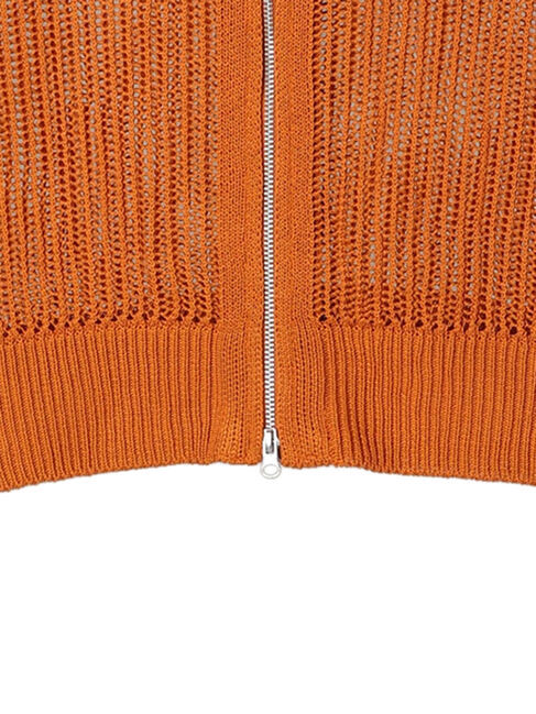 Green Parks「Zip付メッシュカーディガン」|カーディガン|