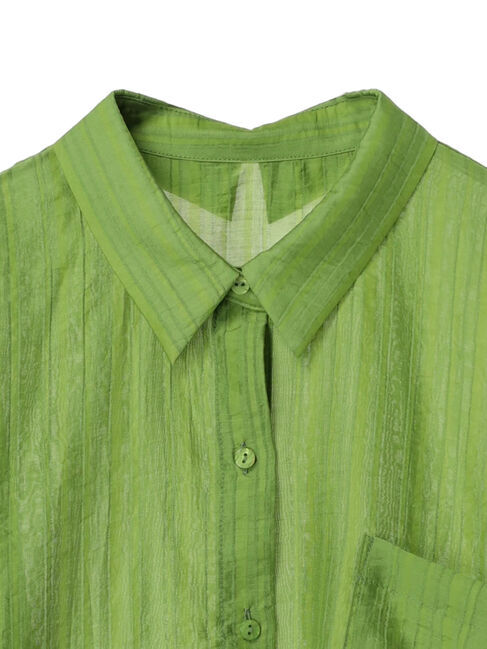 armonia「シアーストライプショート丈シャツ」|シャツ・ブラウス|