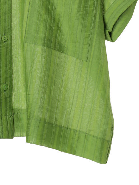 armonia「シアーストライプショート丈シャツ」|シャツ・ブラウス|