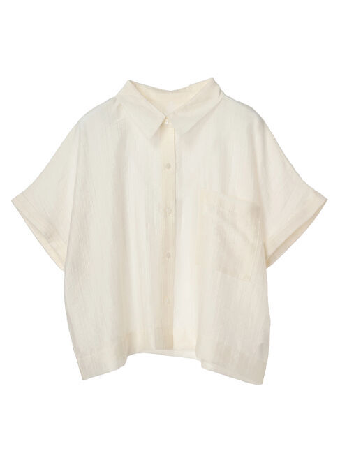 armonia「シアーストライプショート丈シャツ」|シャツ・ブラウス|