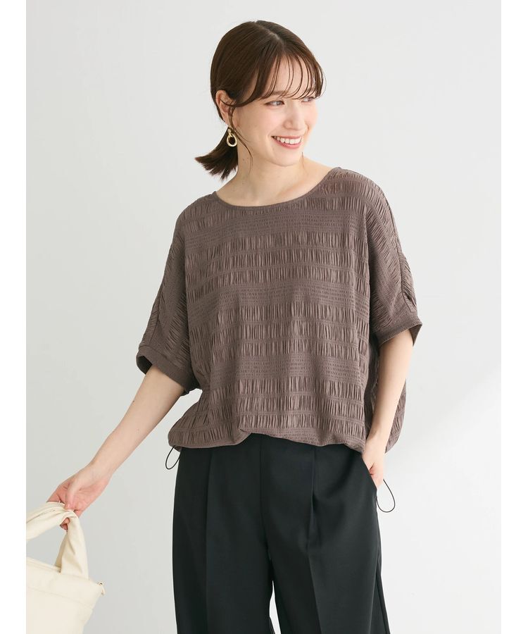 armonia「ドロスト表面感プルオーバー」|Tシャツ・カットソー|Charcoal Gray