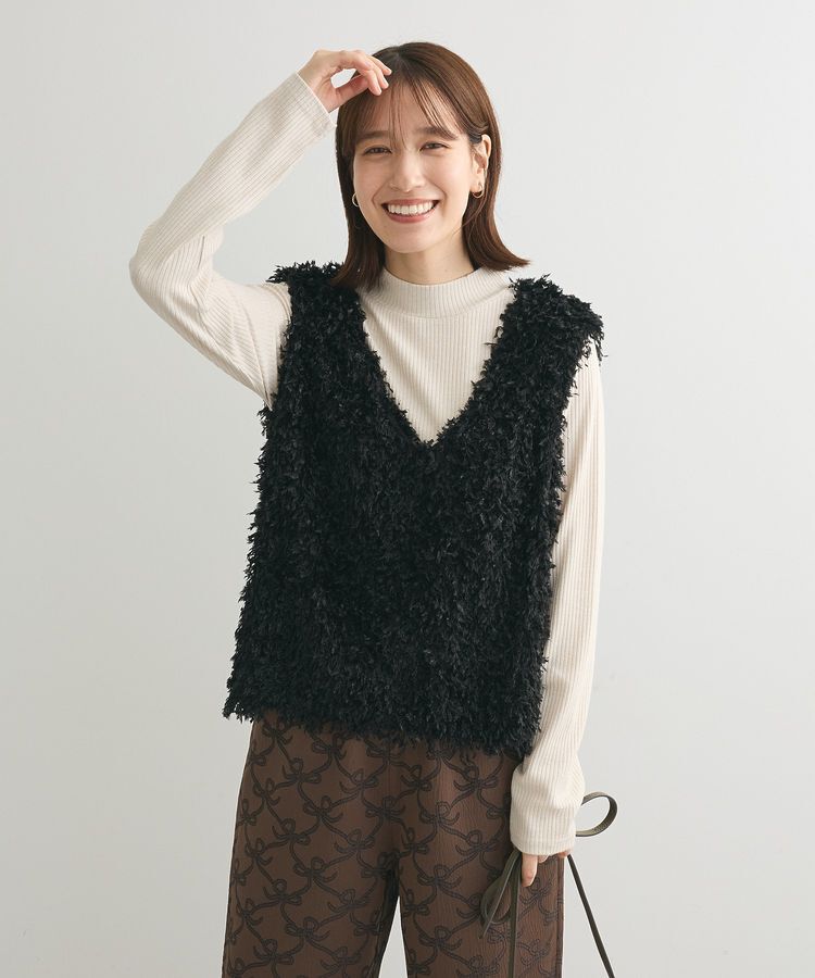 Green Parks「・Petit Fleur ラメテレコハイネック」|Tシャツ・カットソー|