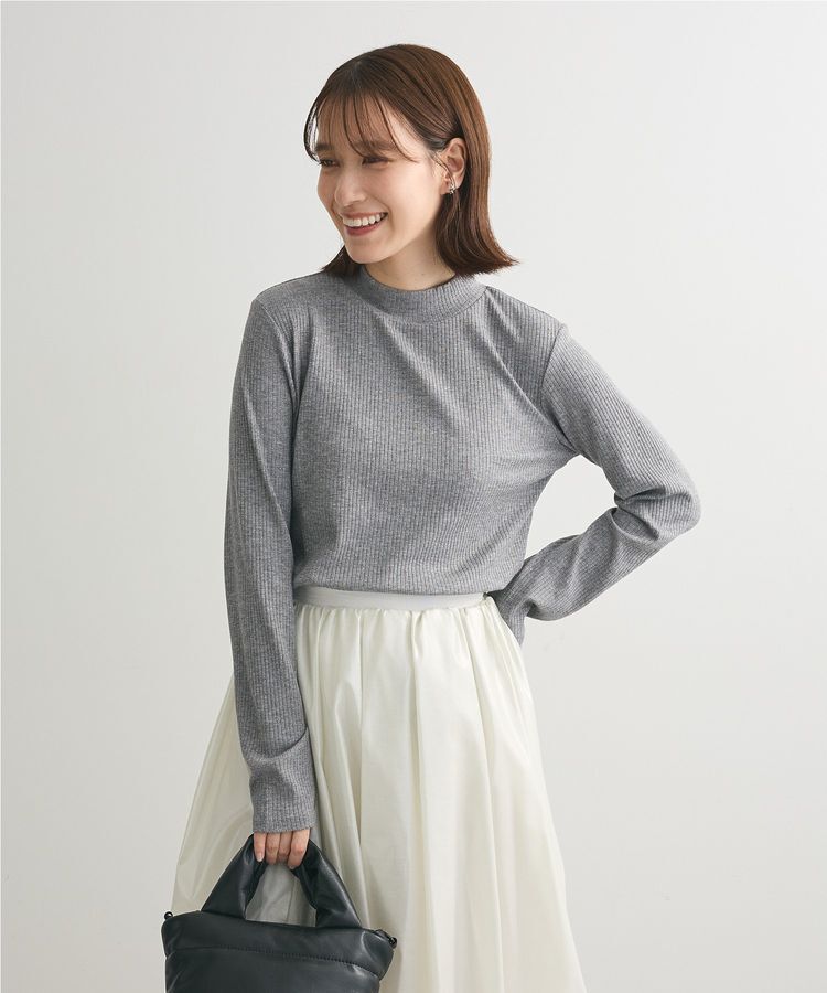 Green Parks「・Petit Fleur ラメテレコハイネック」|Tシャツ・カットソー|Gray Mixture