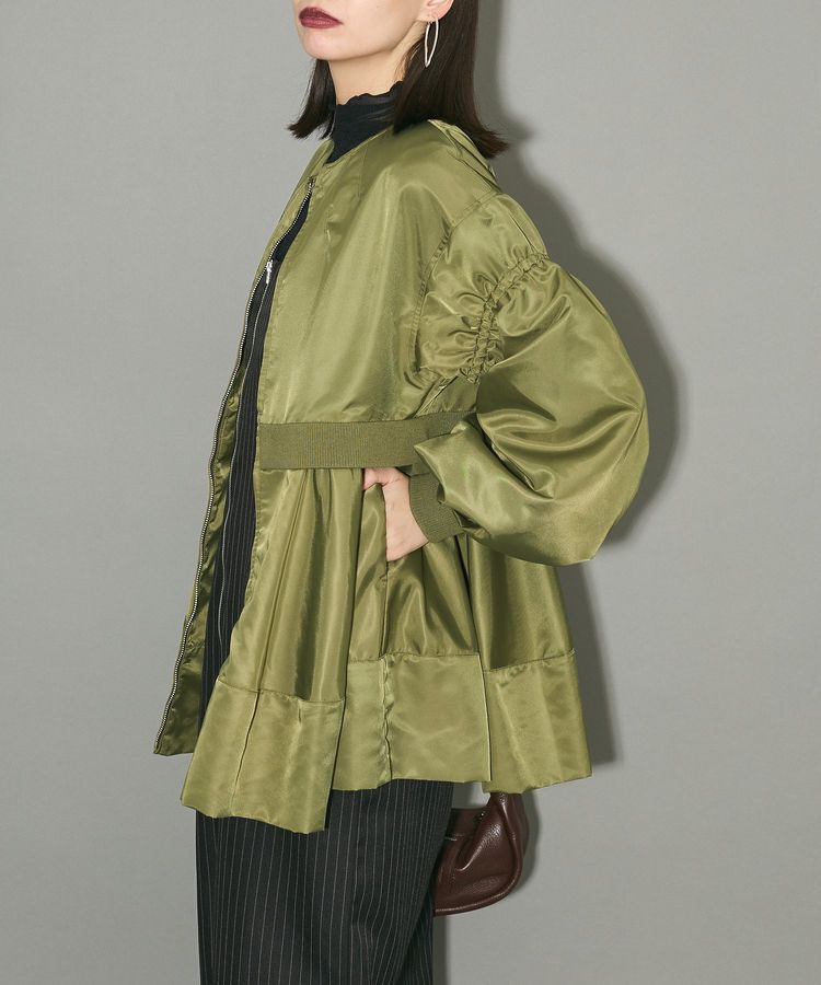 AnriettMusee「MA-1ペプラムブルゾン」|ブルゾン・スタジャン|