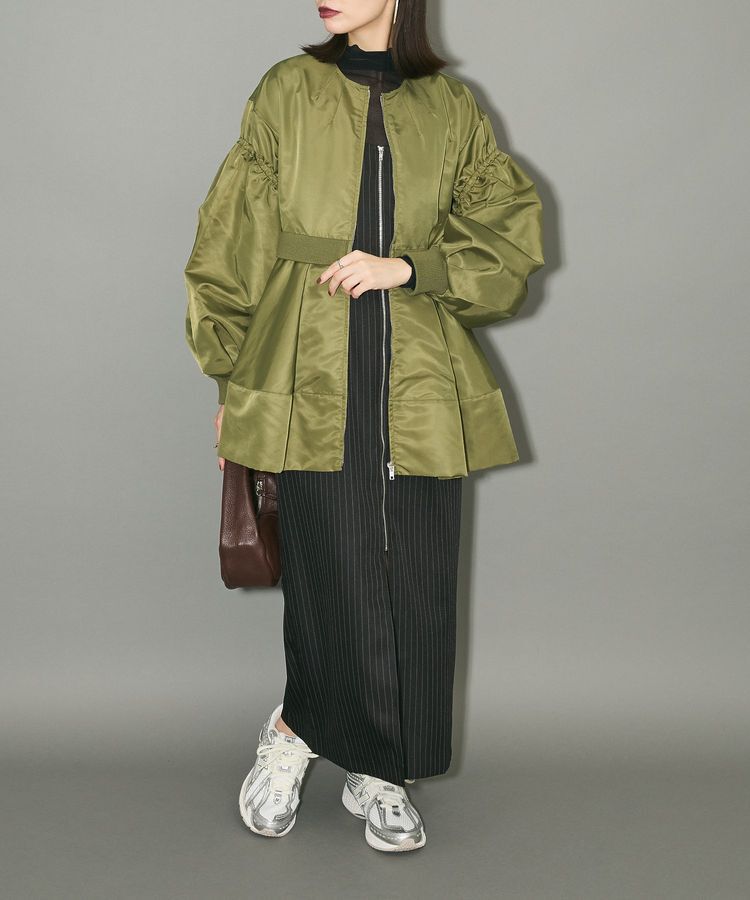 AnriettMusee「MA-1ペプラムブルゾン」|ブルゾン・スタジャン|