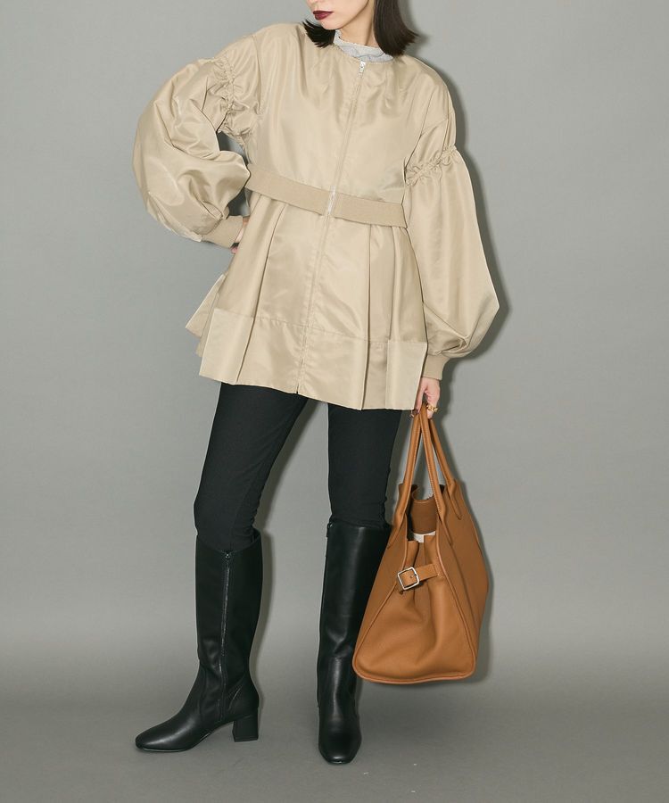 AnriettMusee「MA-1ペプラムブルゾン」|ブルゾン・スタジャン|