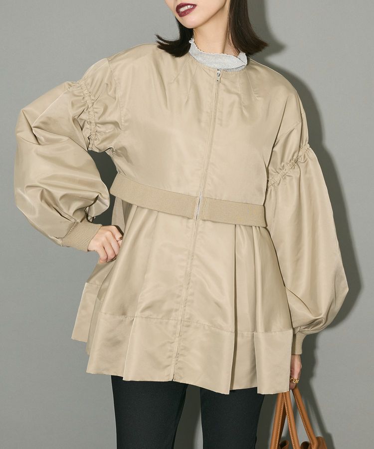 AnriettMusee「MA-1ペプラムブルゾン」|ブルゾン・スタジャン|