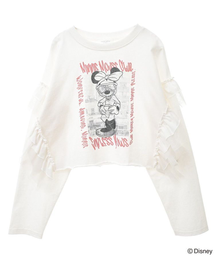 Green Parks「ミッキー＆フレンズ/袖フリルショート丈TEEⅡ」|Tシャツ・カットソー|