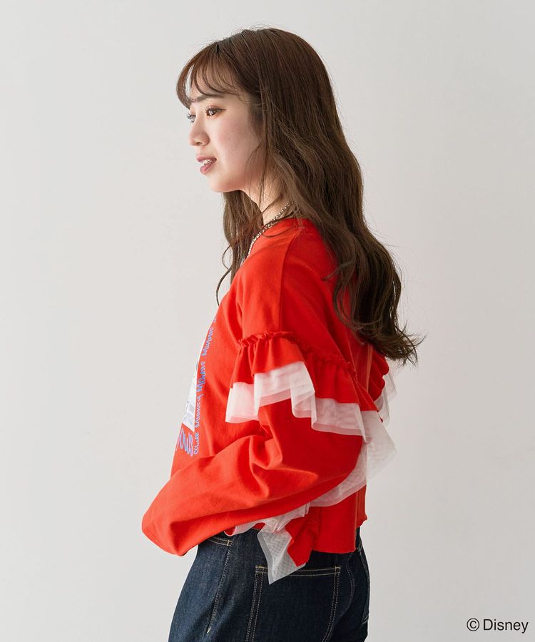 Green Parks「ミッキー＆フレンズ/袖フリルショート丈TEEⅡ」|Tシャツ・カットソー|