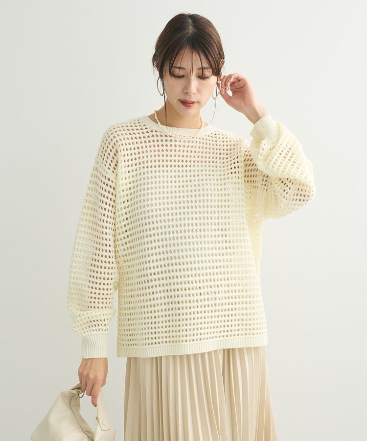 Green Parks「メッシュニットチュニック」|ニット・セーター|