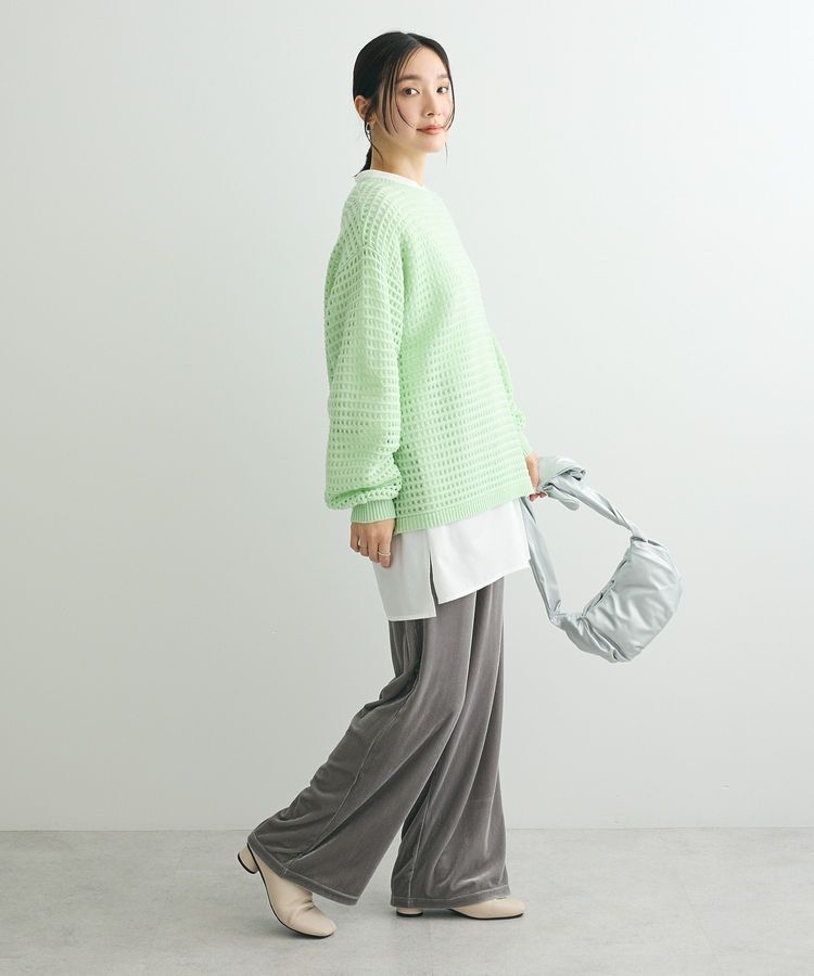 Green Parks「メッシュニットチュニック」|ニット・セーター|