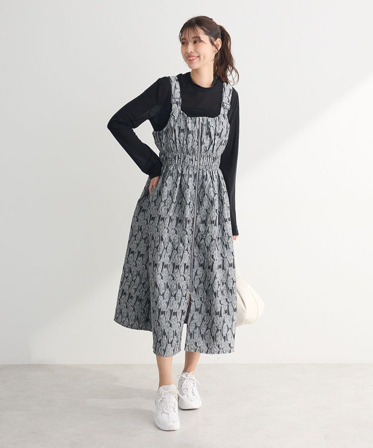 Green Parks「・SUGAR SPOON ジャカードジャンスカ」|ジャンパースカート|Gray