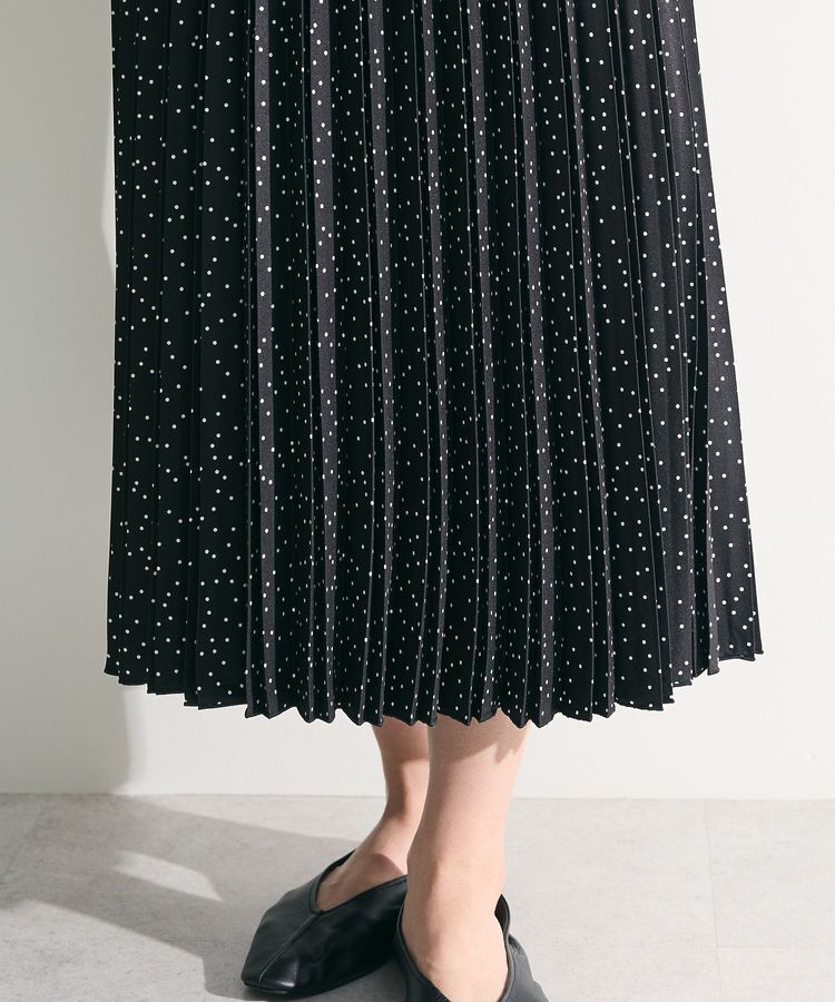 Green Parks「微光沢 柄プリーツスカート」|スカート|