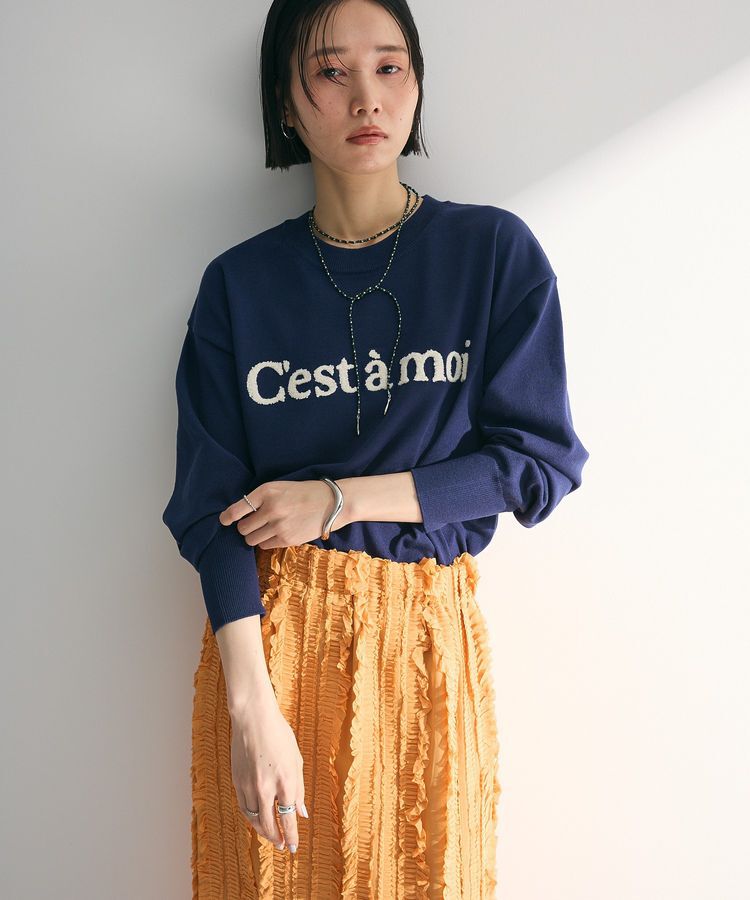 Green Parks「さがら刺繍ロゴニットプルオーバー」|ニット・セーター|