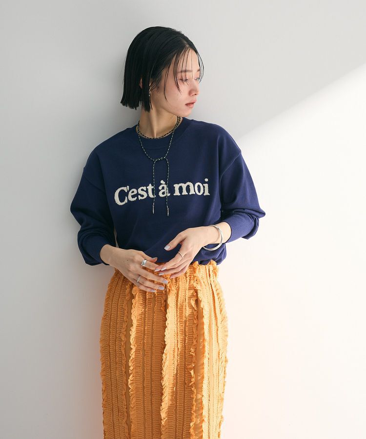 Green Parks「さがら刺繍ロゴニットプルオーバー」|ニット・セーター|Navy