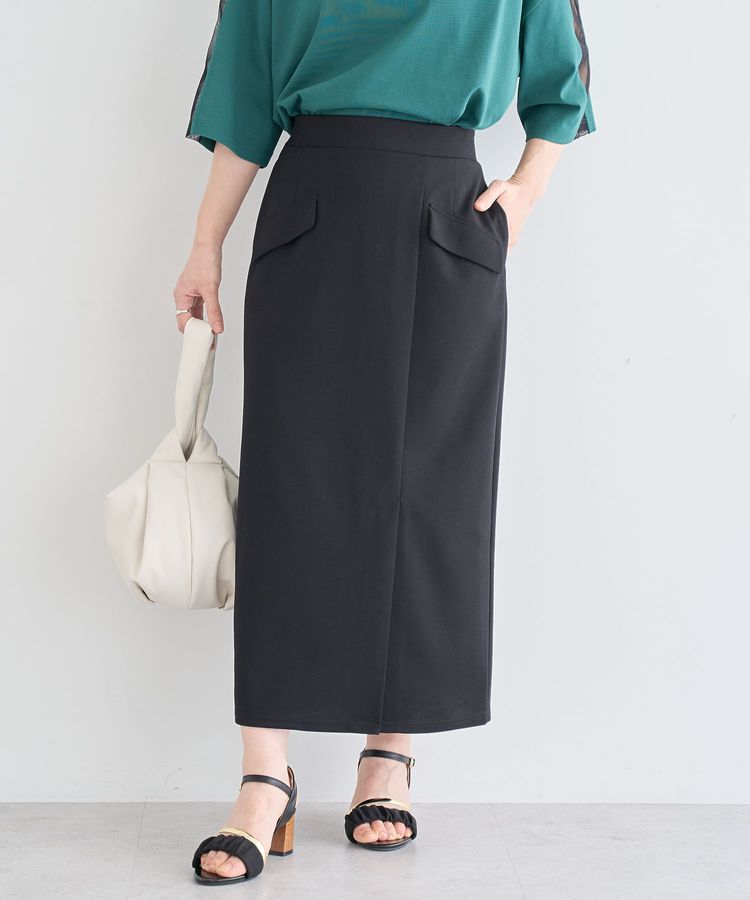Green Parks「きれいシルエット フラップ付きナロースカート」|スカート|