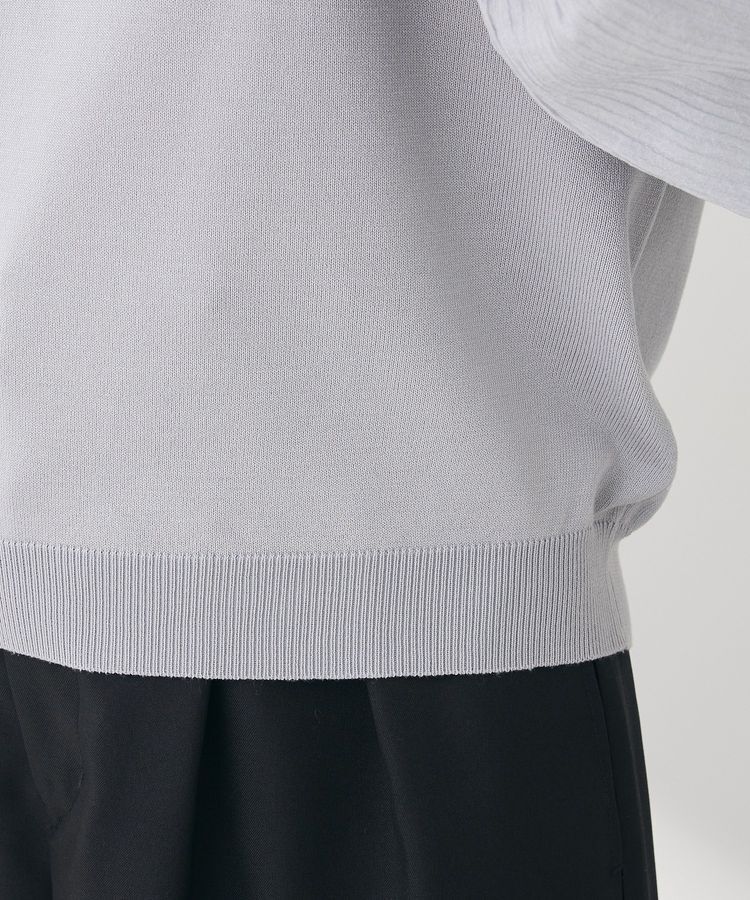 Green Parks「袖光沢ドッキングニットプルオーバー」|ニット・セーター|