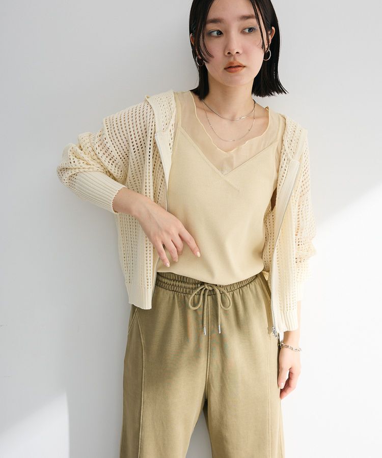 Green Parks「・SUGAR SPOON シアー切替タンクトップ」|インナー|